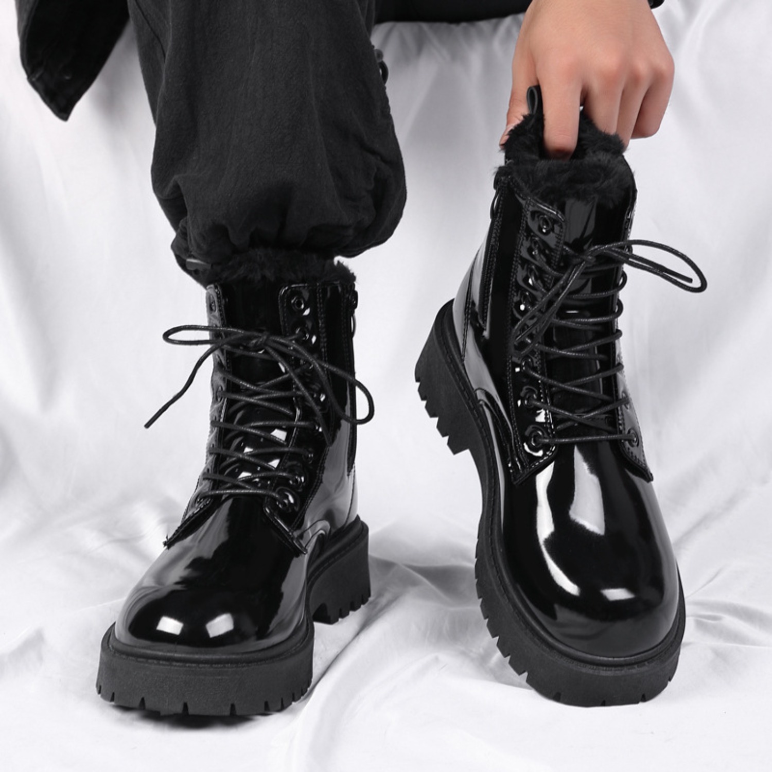 أحذية رجالية دافئة مبطنة بالفر - مراجعة Men'S Shoes Hoka Sale وسعره